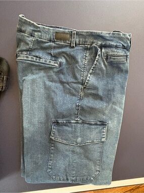 Natural Reflections Washed Blue Cargo Jeans